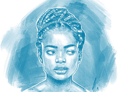 Black Girl Magic fine art illustration painting procreate