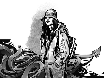 hat & hoodie illustration procreate