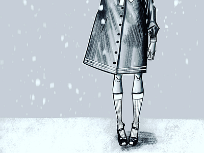Snow daze illustration