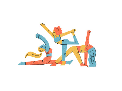 Yoga figure flat illustration procreate