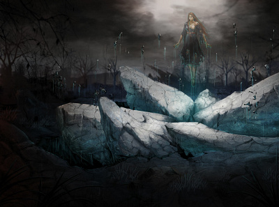 Ghost lands concept art digital painting digitalart ghost illustration landscape