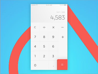Calculator calculator clean dailyui minimal minimalist thin