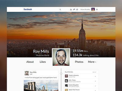 Facebook timeline concept facebook redesign timeline ui