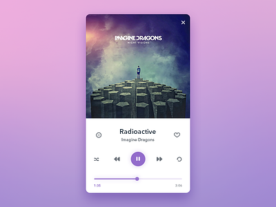 Music app android app concept flat material music ui ux