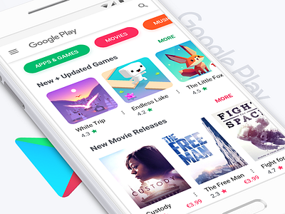Google Play redesign (home screen)