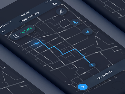 Delivery app app concept dark delivery ios ui ux