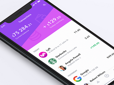 Finance app by Vitaly Silkin on Dribbble