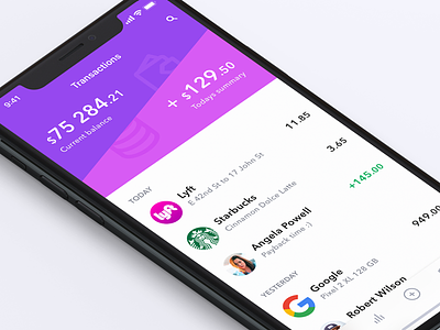 Finance app app bank concept finance ios iphone x ui ux