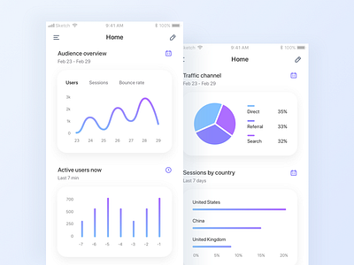 Analytics app analytics app concept ios