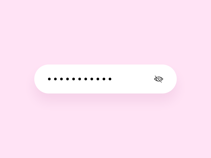 Show/hide password animation gif hide password show