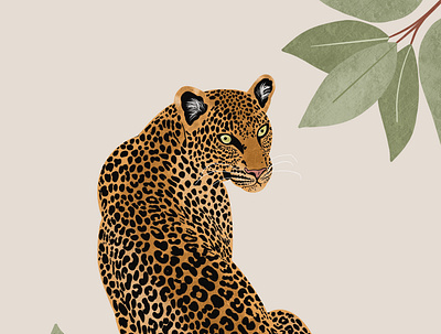Leopard digital art digital illustration digital painting jungle leopard leopard print nature wild animal wildlife