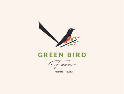 Green Bird Farm | Logo bali bird branding design farm flat graphic design illustration logo minimal vector