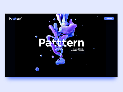 Patttern - Data-Driven Impact Agency black branding design impact logo minimal paint typography ui web webdesign website