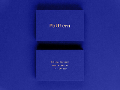 Patttern Business-Card blue branding businesscard gold foil minimal