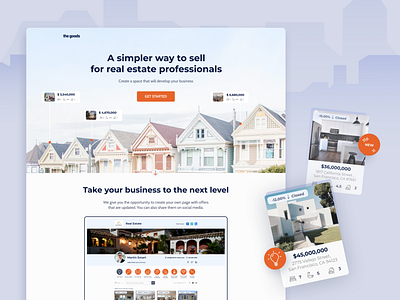 The Goods Redesign area clients design features get started landing page offer photo product design real estate real estate agency redesign san francisco ui ux