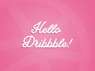 Hello Dribbble debut hello thank you