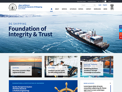 Directorate General of Shipping - India (Digital Approach) branding graphic design ui website