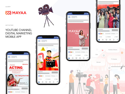 Mayaa TV Brand & Digital Marketing branding digital marketing ui