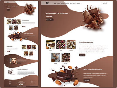 HoneyBee Cocolate Home Page chocolat chocolate packaging chocolates design home page homepage homepage design homepagedesign minimal ui