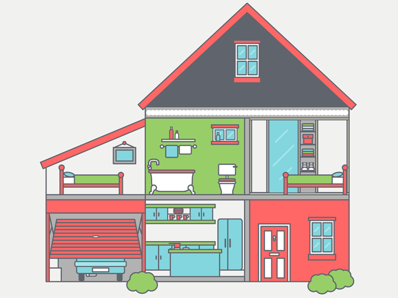 Home Improvements Illustration by Rowena Leanne on Dribbble