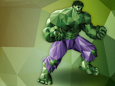 Hulk avengers comics geometric hulk illustration marvel