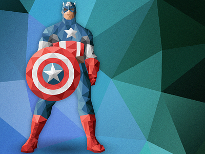 Geometric Captain America avengers captain america comics geometric illustration marvel