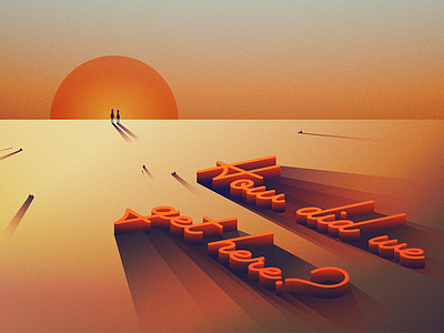 How did we get here? 3d illustration retro type typograpy