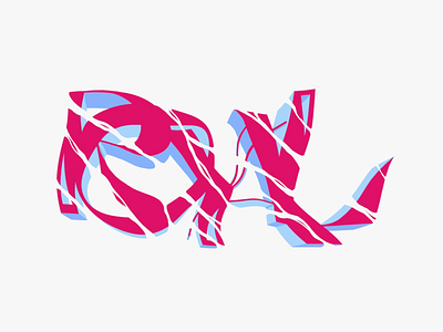 explo_distort - 001 colors design digitalart illustration procreate typography