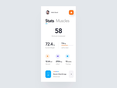 Muscles Condition Overview animation app behance body casestudy clean gym health interaction interface ios minimal mobile motion muscles product design tracker ui ux workout