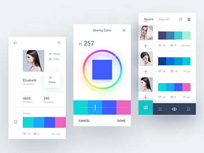 Color palettes app exploration