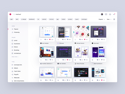 Dribbble - Redesign Concept