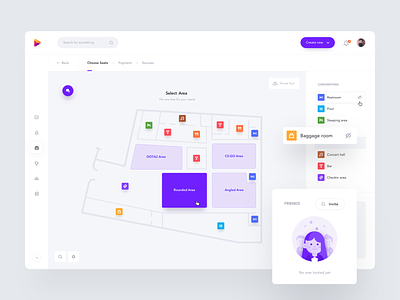 Venue Map app building clean event events icons interface interior map maps minimal portal product design realestate room ui ux venue web web design