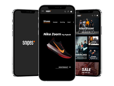 SNIPES APP Concept Redesign app apparel branding design logo ui uidesign uiux ux uxdesign uxui web webdesign webdesigns