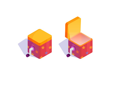surprise box box flatdesign icon illustrator surprise vector