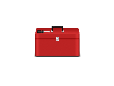 Tool box box driver icon red skrew tool
