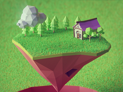 Ploy Island 3d blender experimental motion graphics