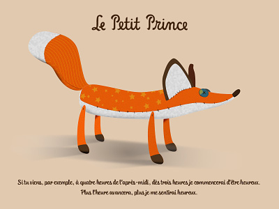 Le Petite Prince cute fox illustration illustrator