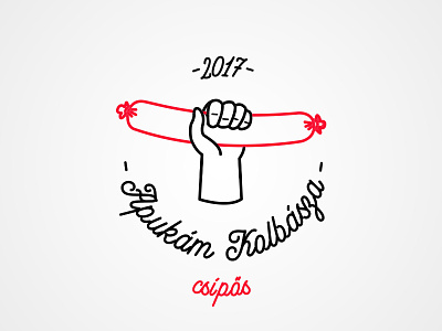 Apukám Kolbásza logo illustration logo