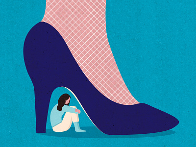 Marriage with a Transgender conceptual depression editorial art editorial illustration illustration illustrator lgbt lgbtq magazine shoe textured transgender vector woman woman illustration