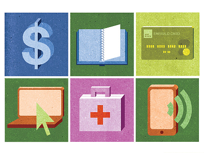 Icons for Hero Marketing digital health healthcare icons illustration marketing medical medicine mobile texture web web icons