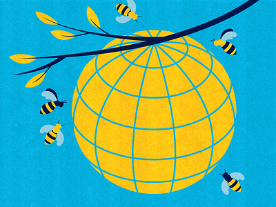 International Development beehive bees business climate climate change climate crisis conceptual corporate earth editorial global globe illustration illustrator international trade policy politics united nations vector world
