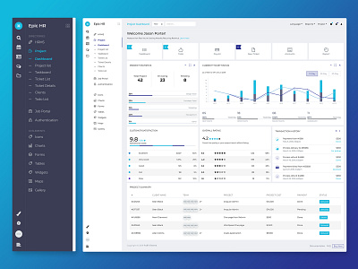 Epic Project Management Dashboard light