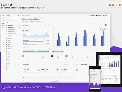 Crush it - Bootstrap Admin Template