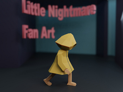 Little Nightmare Fan Art 3d b3d blender3d design illustration low poly