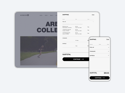 Arbor Collective - Website Contept arbor checkout design e commerce e store figma grid online story shipping skateboard typography ui webdisign wevsite