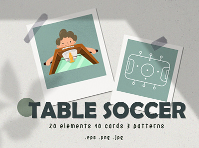 Table soccer graphic design logo table soccer