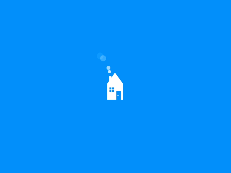 Little house shaped 2d flat morph shape simple