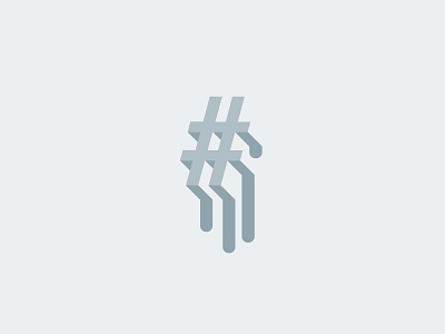 Flat hashtag 2d flat illustration minimal monochrome simple social
