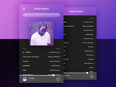 Daily Playlist UI