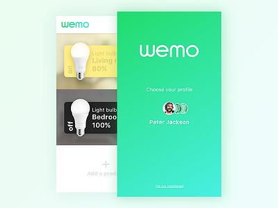 Wemo Redesign Concept #1 [WIP] design gradient home interface light smart ui ux wip